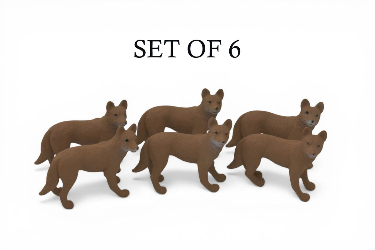 Dingo, Wild Dog, Australia's unique Animal, Very Nice Rubber Design, Educational Figure, Lifelike, Diorama Model, Replica, Toy, Kids, Gift,    2 Inches    F1754 B42