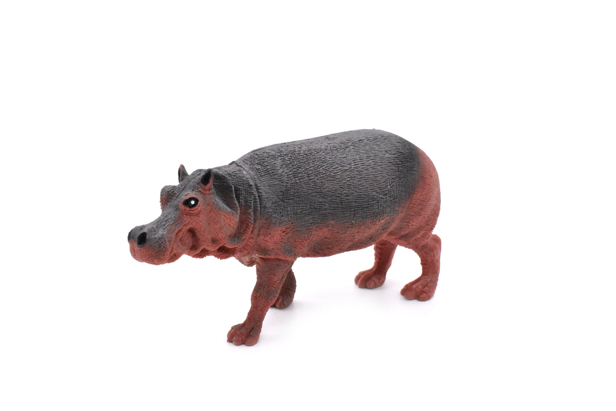 Hippo Realistic Small Toy Model Plastic Replica African Animal, Kids Educational Gift   5.5"   F158 B24