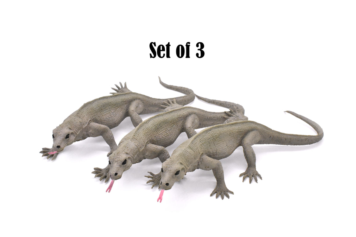 Komodo Dragon, Lizard, Rubber Reptile, Toy, Educational, Realistic, Figure, Lifelike Model, Figurine, Replica, Gift,     8"    F2051 B187