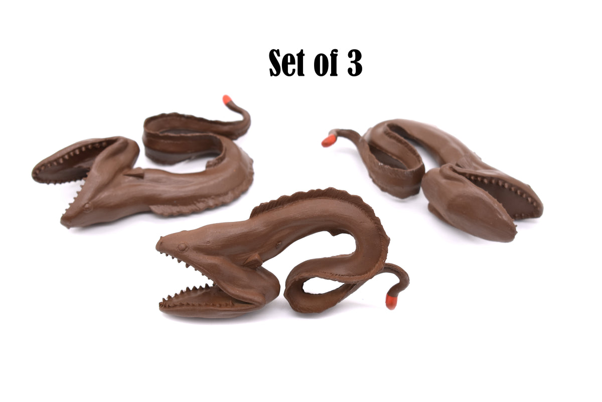 Gulper Eel,  Pelican Eel, Very Nice Plastic Design, Hand Painted, Realistic Figure, Educational, Lifelike, Toy, Figurine, Replica, Gift,   3 1/4" F3675 B10