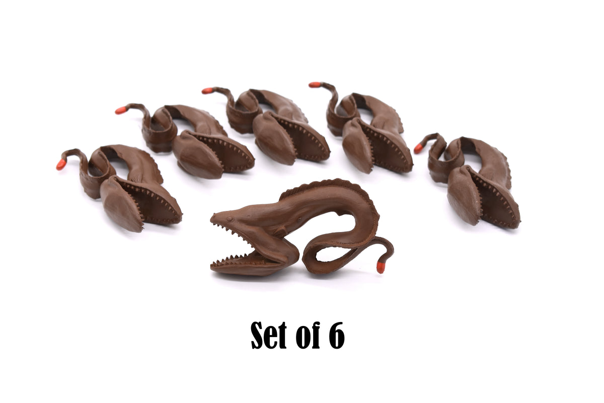 Gulper Eel,  Pelican Eel, Very Nice Plastic Design, Hand Painted, Realistic Figure, Educational, Lifelike, Toy, Figurine, Replica, Gift,   3 1/4" F3675 B10