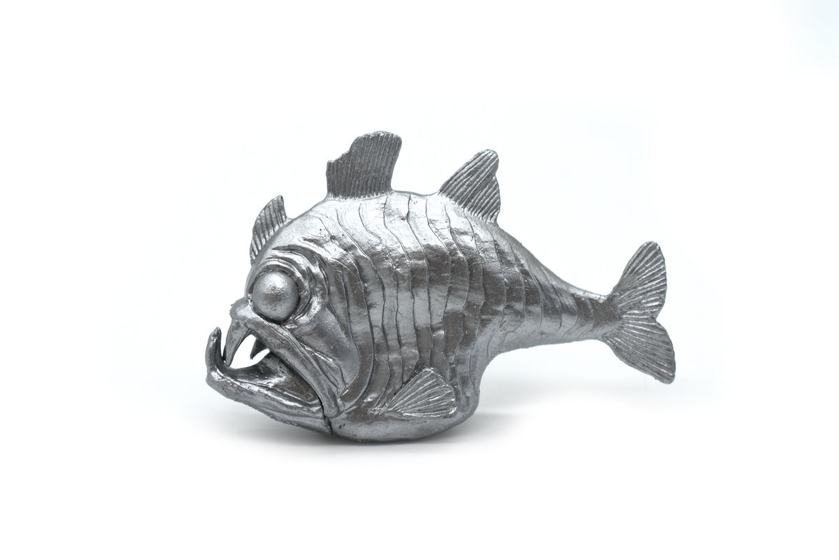 Hatchetfish, Silver hatchet fish, Plastic, Design, Realistic Figure, Educational, Figure, Lifelike, Toy Model, Figurine, Replica, Gift,     2 3/4"  F3679 B10