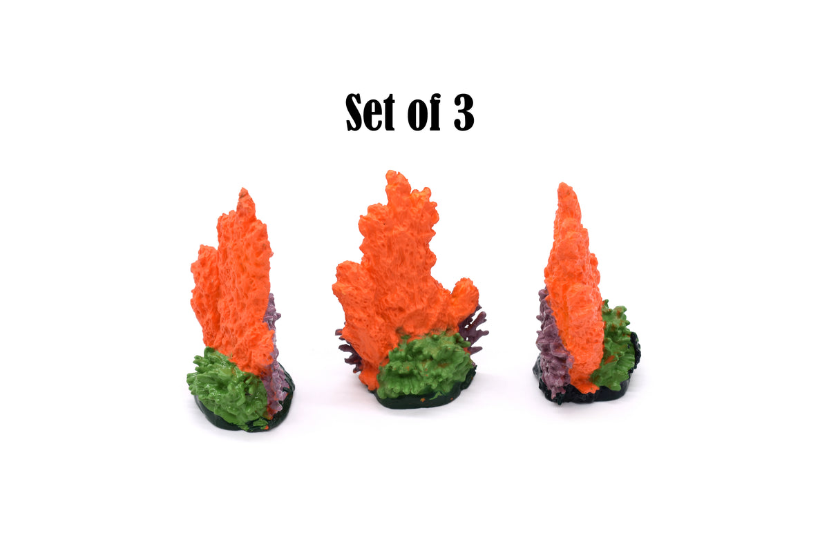 Red Sea Coral, Plastic Figure, Model, Realistic Replica, Educational, Figurine, Animal, Life Like, Gift,    2"      F1790 B145