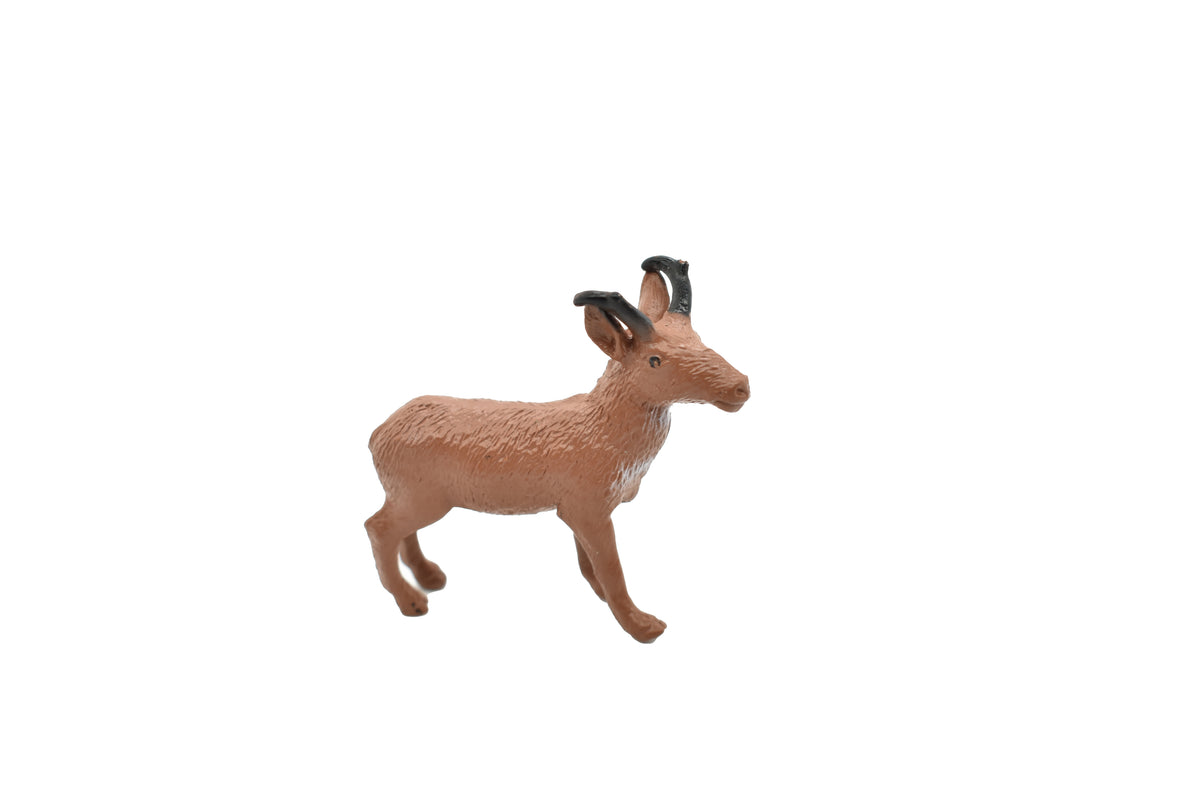 Antelope, Pronghorn, Very Nice Rubber Animal, Educational, Hand Painted, Realistic Figure, Lifelike, Toy, Kids,  Gift,   2 Inches.    F3529 B138