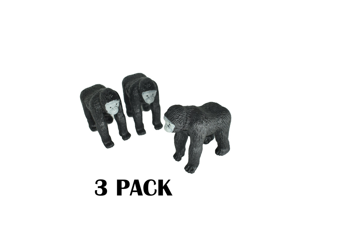 Gorilla Walking Realistic Small Toy Model Plastic Replica African Animal, Kids Educational Gift  2" F049 B43