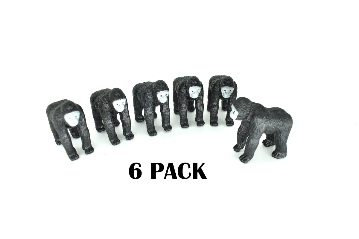 Gorilla Walking Realistic Small Toy Model Plastic Replica African Animal, Kids Educational Gift  2" F049 B43