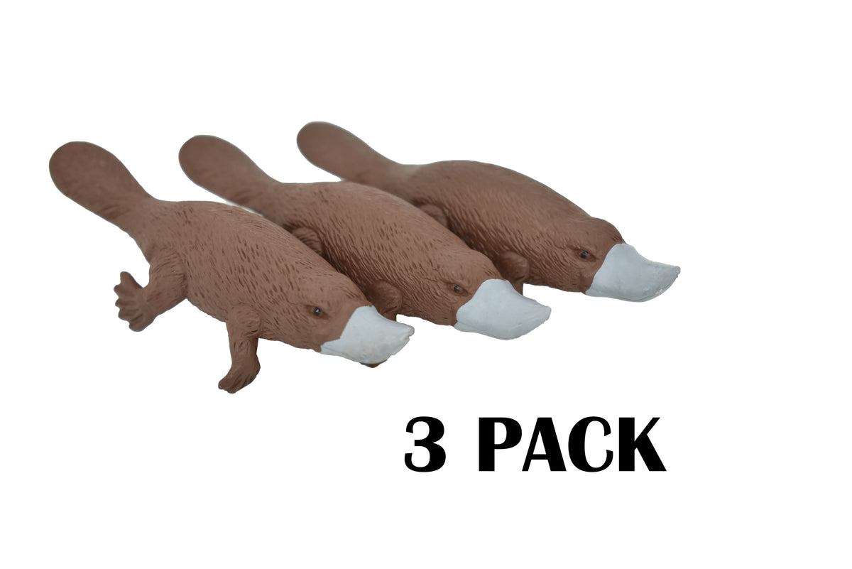 Platypus, Duck Billed platypus, Australian, Very Nice Rubber Design, Animal Figure, Educational Design, Lifelike, Diorama Model, Replica, Toy, Kids, Gift,    3 Inches     F1759 B42