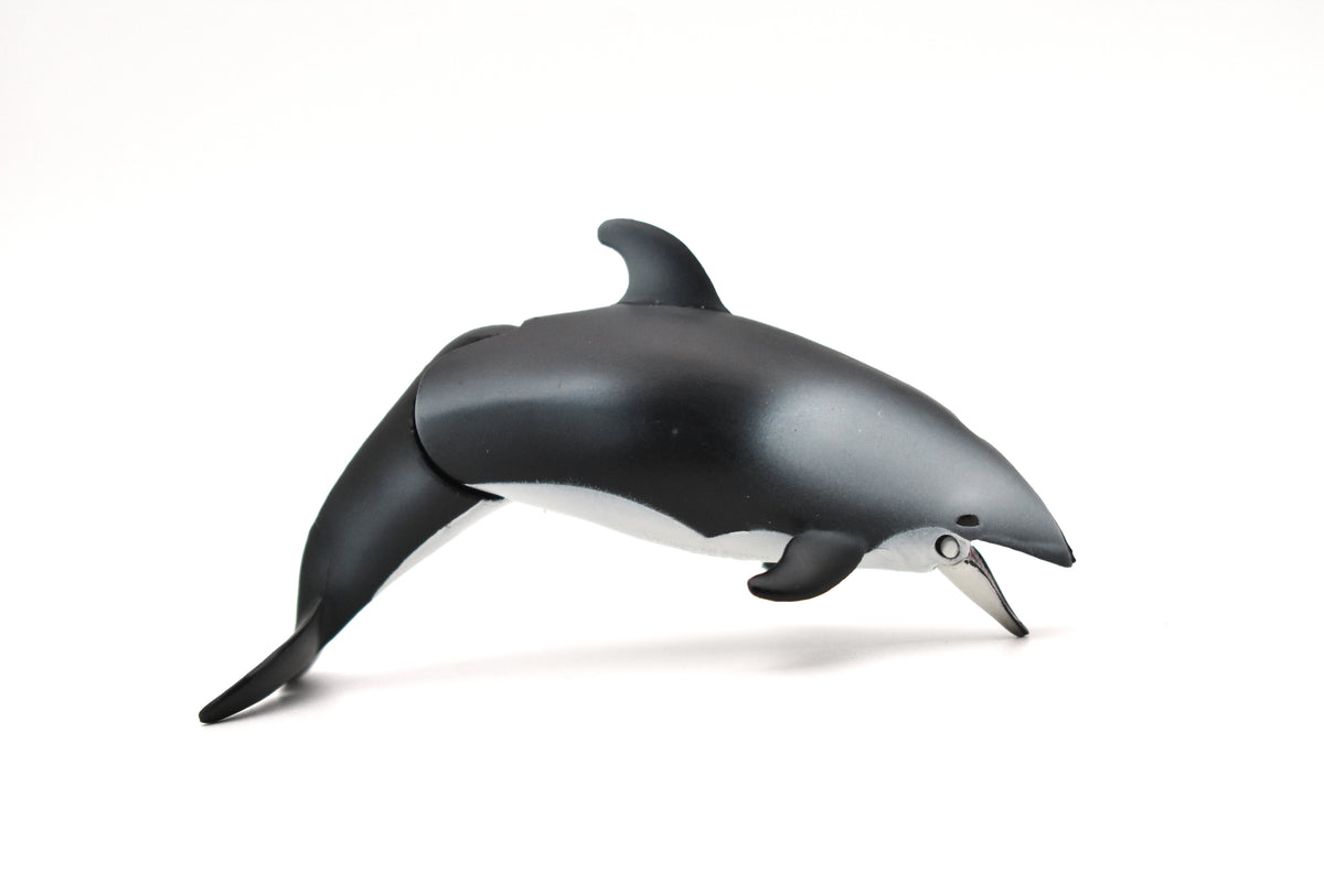 Dolphin, White Sided, With Moveable Parts, Very Nice Plastic Design, Educational, Diorama, Realistic Figure, Lifelike, Replica, Toy, Kids, Gift,   4 Inches.    F095 B384