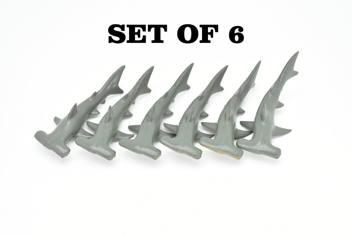 Hammerhead Shark, Very Nice Curved Design, Hand Painted, Realistic, Rubber, Figure, Toy, Kids, Educational, Gift,        3"       F584 B34