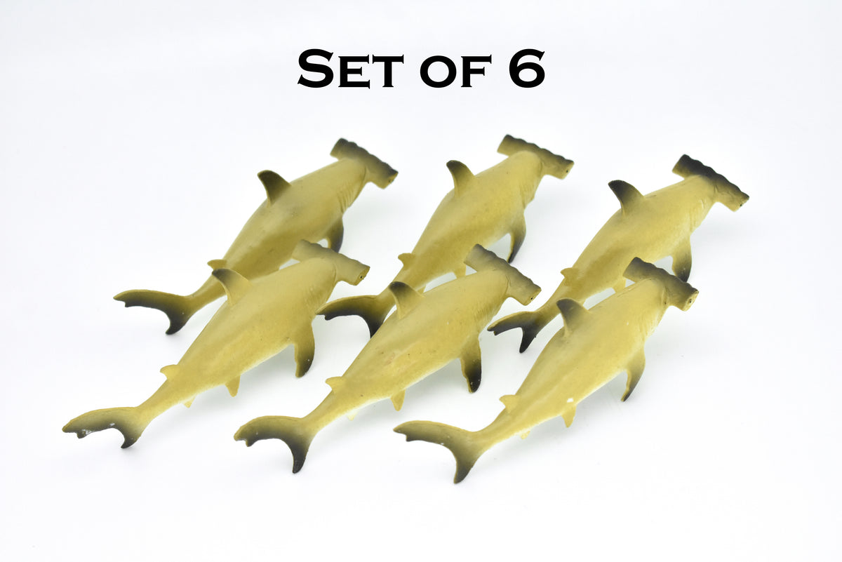 Hammerhead Shark,  Very Nice Hollow Rubber Replica  4 1/2"    ~    F6013-B377