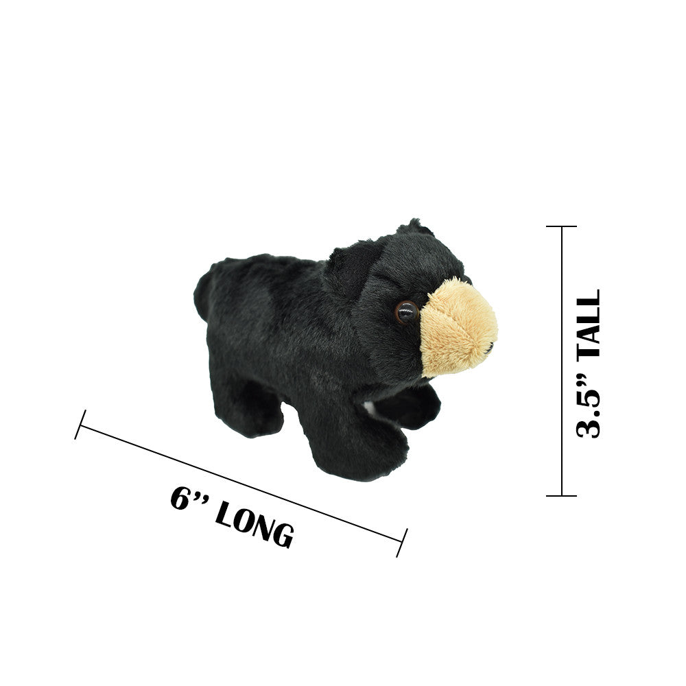 Black Bear Finger Puppet, Very Nice Plush Bear, Stuffed Animal, Educational, Realistic, Lifelike Model, Gift,    6"