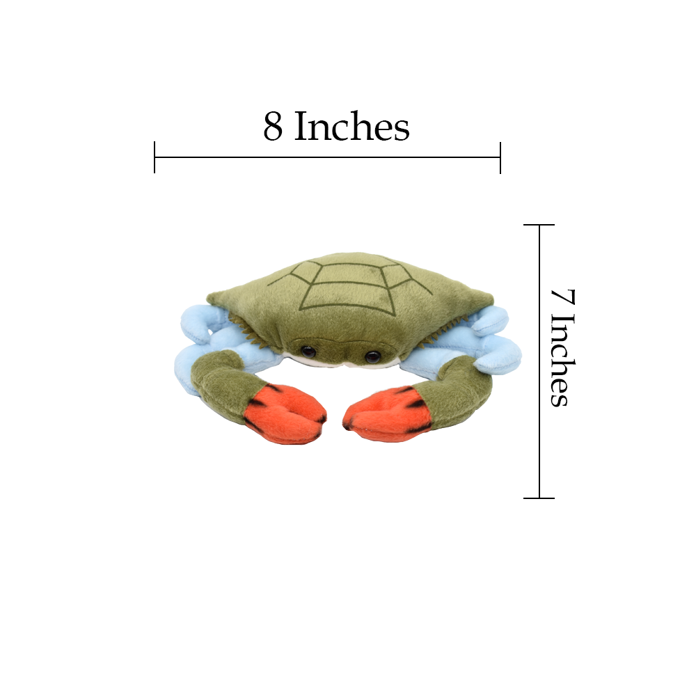 Crab, Blue Crab, Realistic, Plush Crustaceans, Design, Educational, Toy, Kids, Realistic Figure, Lifelike, Very Nice Plush Crab       9"  