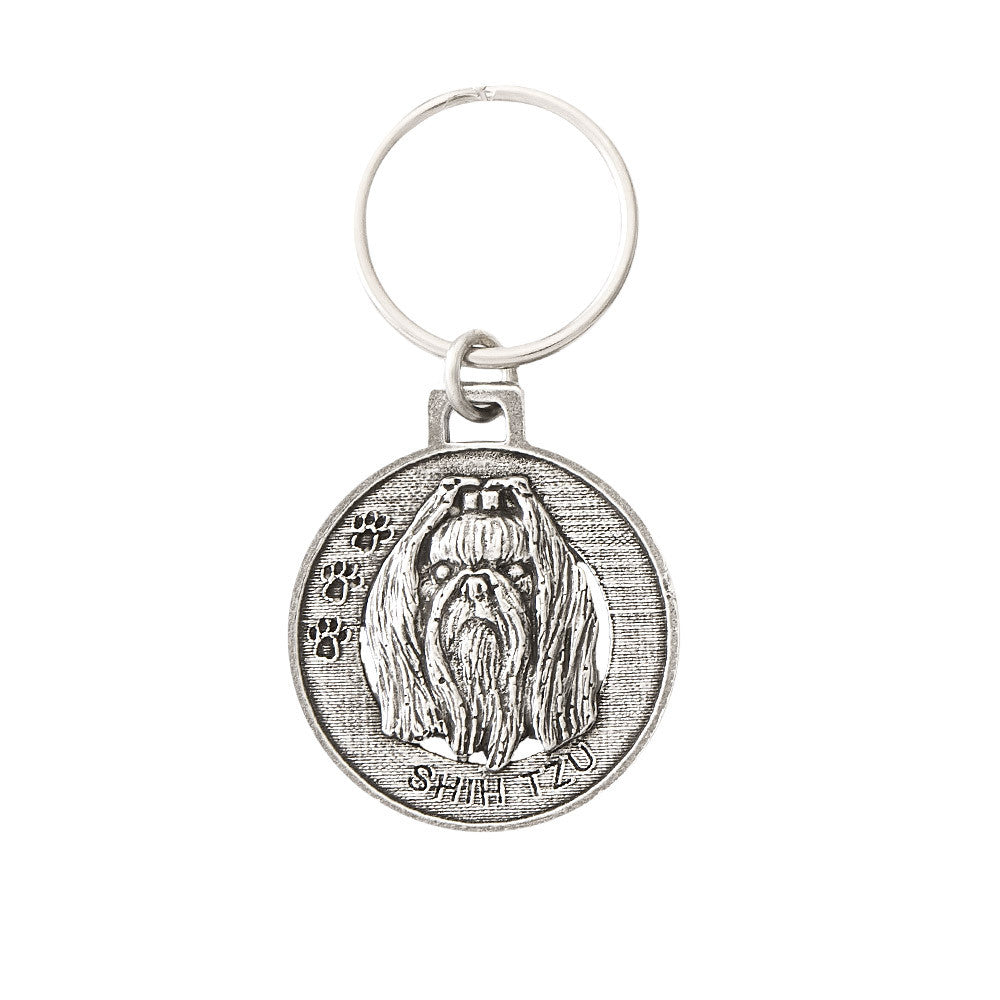Shih Tzu Pewter Keychain, D168KC