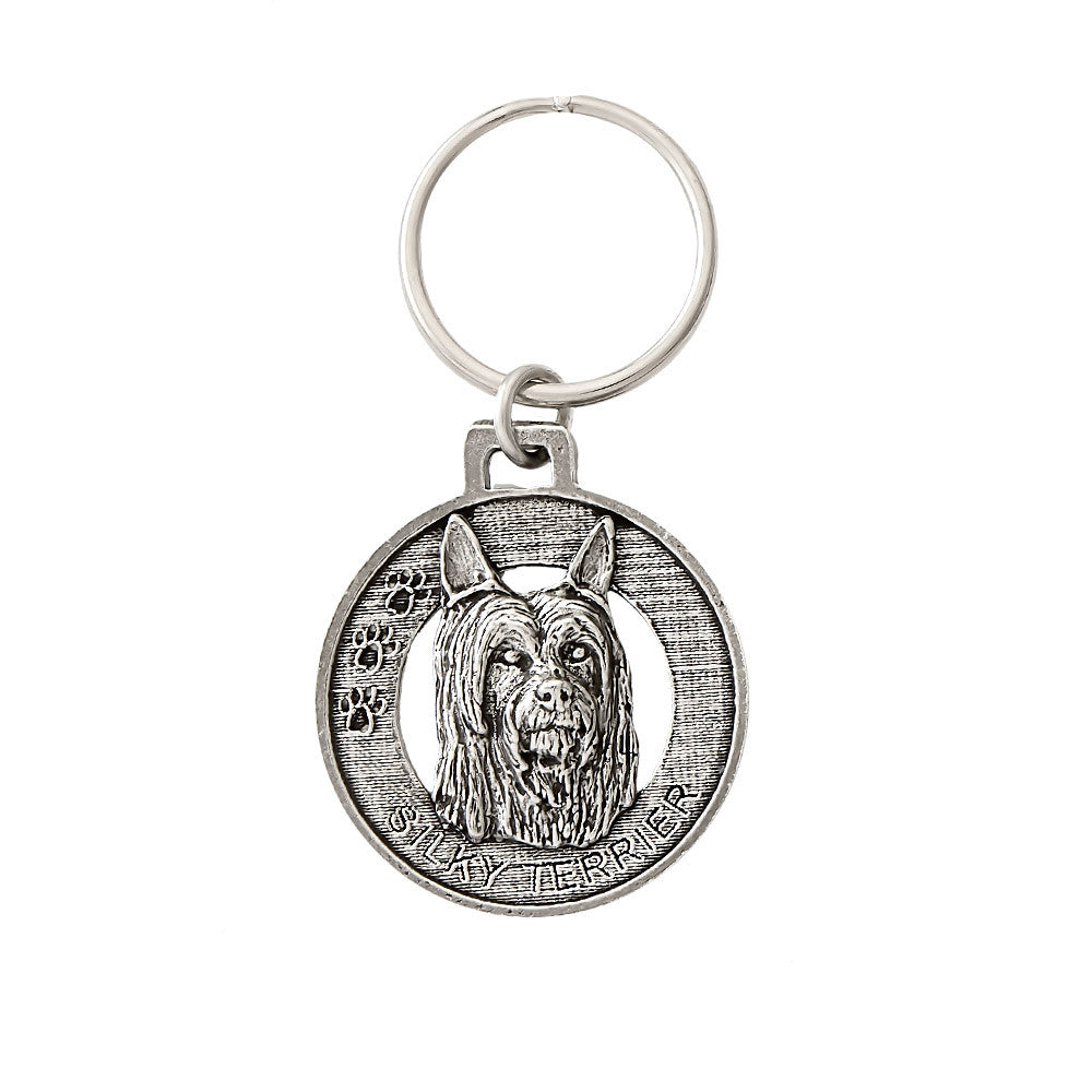 Silky Terrier Pewter Keychain, D170KC