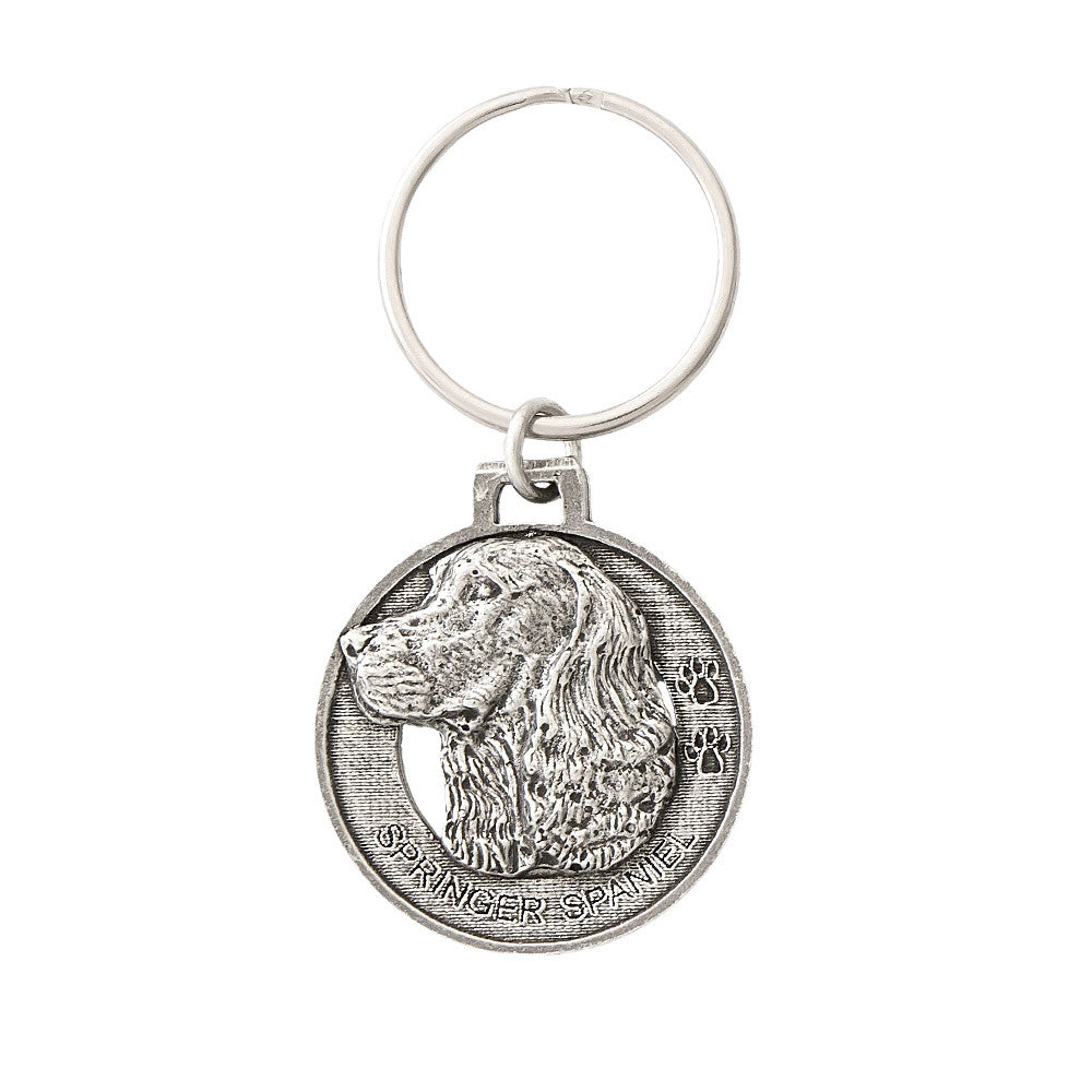 Springer Spaniel Pewter Keychain, D172KC