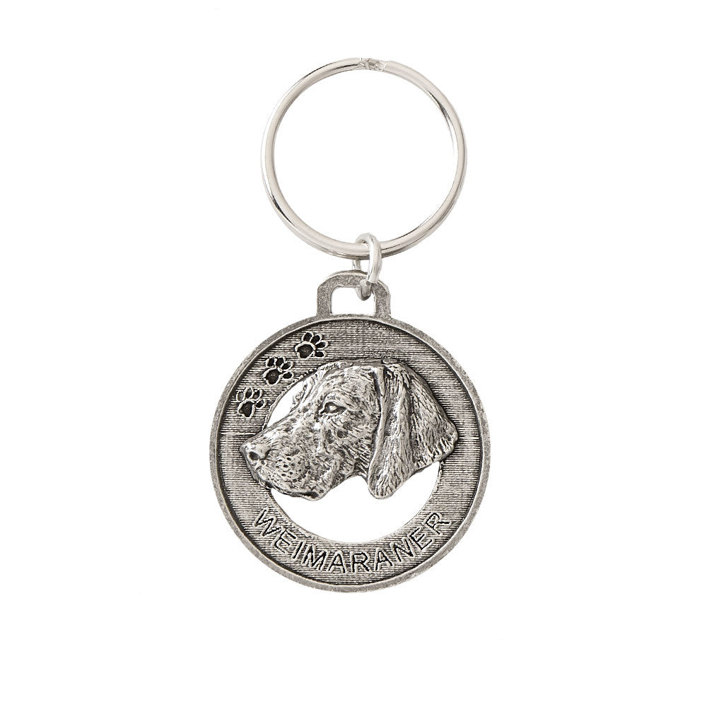 Weimeraner Pewter Keychain, D176KC