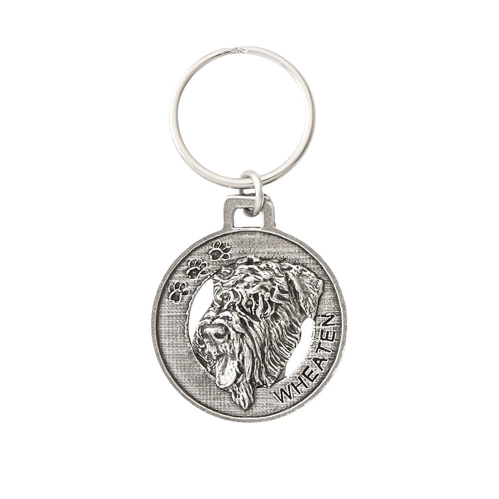 Wheaten Terrier Pewter Keychain, D180KC