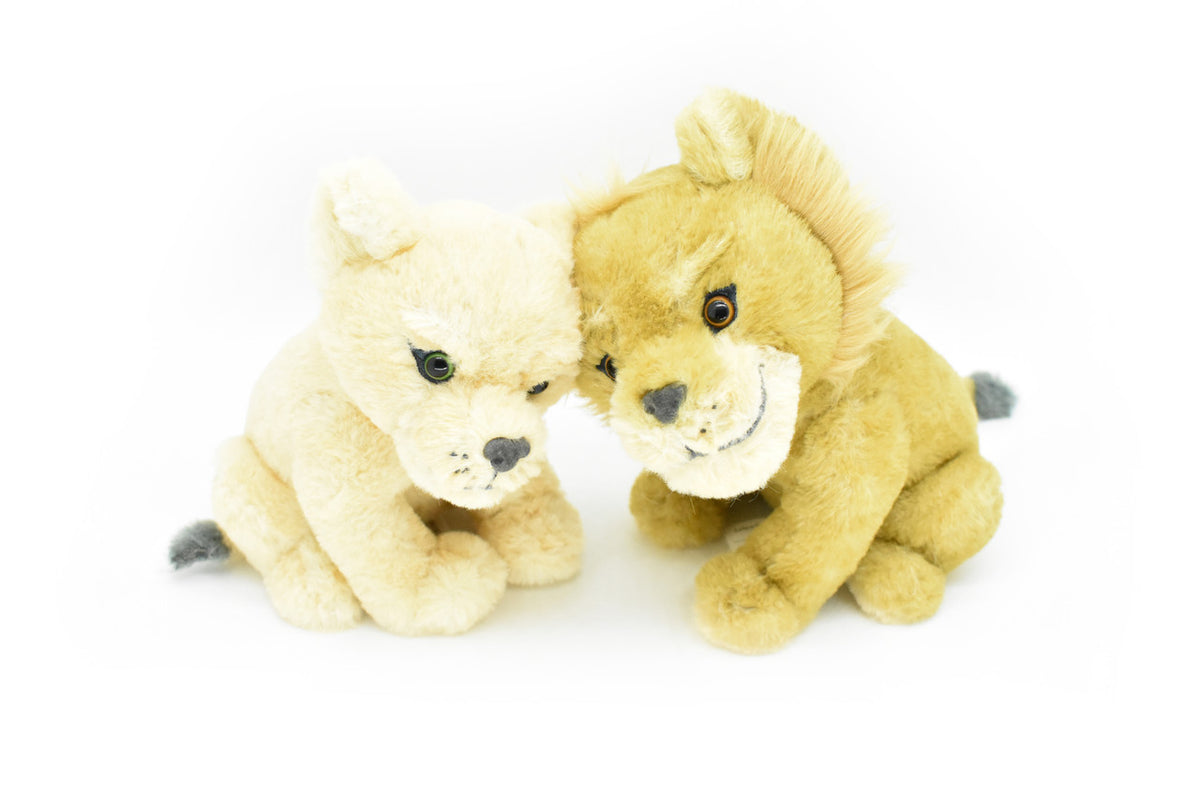 African lion Cubs, Male and Female Pair, Baby, Lion Cubs, Very nice Plush Animal, Soft, Realistic Toy Figure, Model, Replica, Kids, Educational,  10 Inches. 