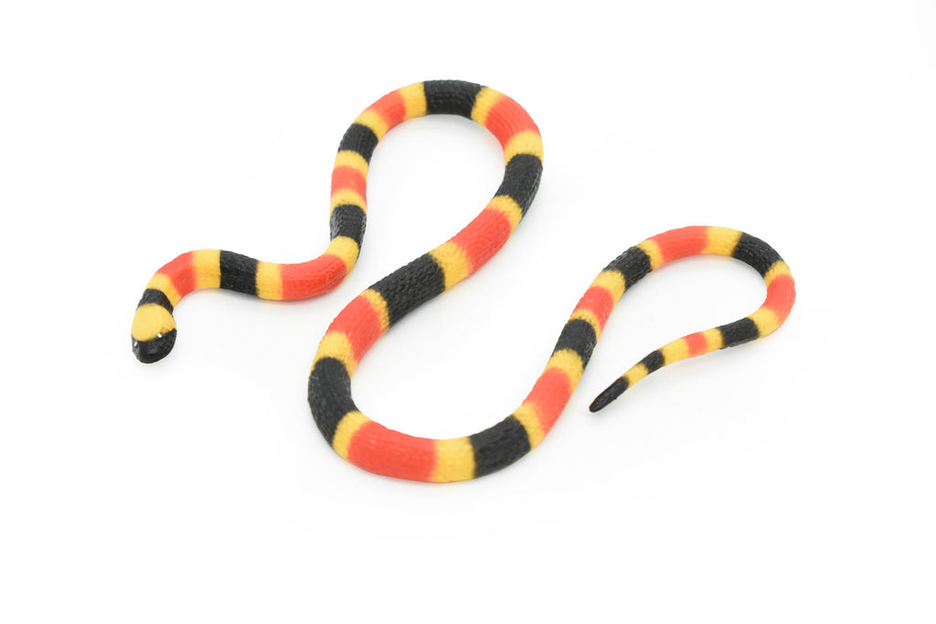 Coral Snake Toy, Very Realistic Rubber Figure, Model, Educational, Animal, Hand Painted Figurines,       6"       CH057 BB78