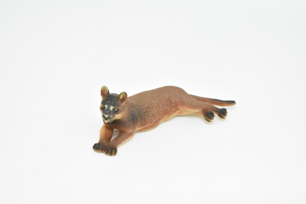 Cougar,  Mt. Lion, Puma, Museum Quality, Realistic, Plastic, Animal Design, Educational, Hand Painted, Figure, Lifelike, Model, Figurine, Replica, Gift,    4"   CWG190 BB43
