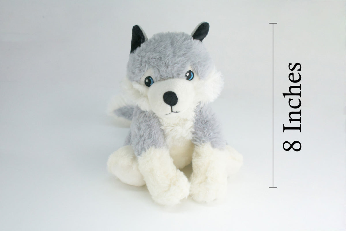 Husky Dog, Siberian Husky, Sitting, Very Nice Plush Animal, Educational, Realistic Design, Educational, Figure, Lifelike, Gift,    8"    RE11 BB320