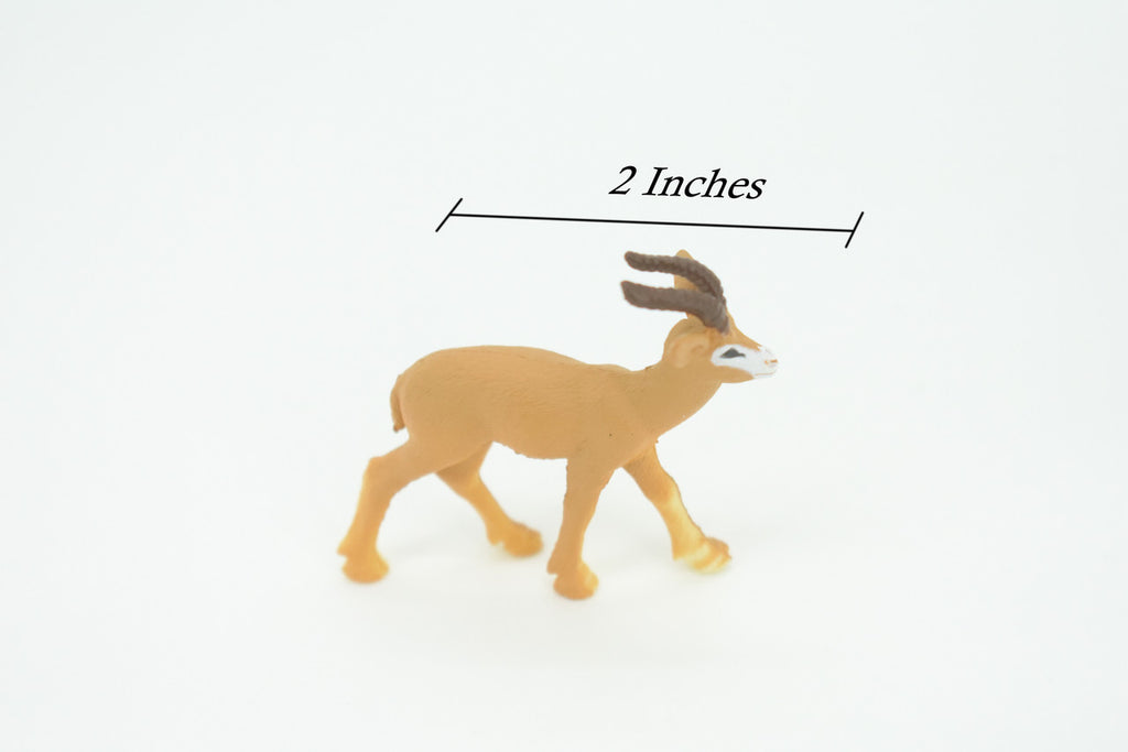 Gazelle, Antelope, Gazella, Hand Painted, Educational, Rubber Animal, Realistic Figure, Lifelike Model, Gift,    2"   SF24 B45
