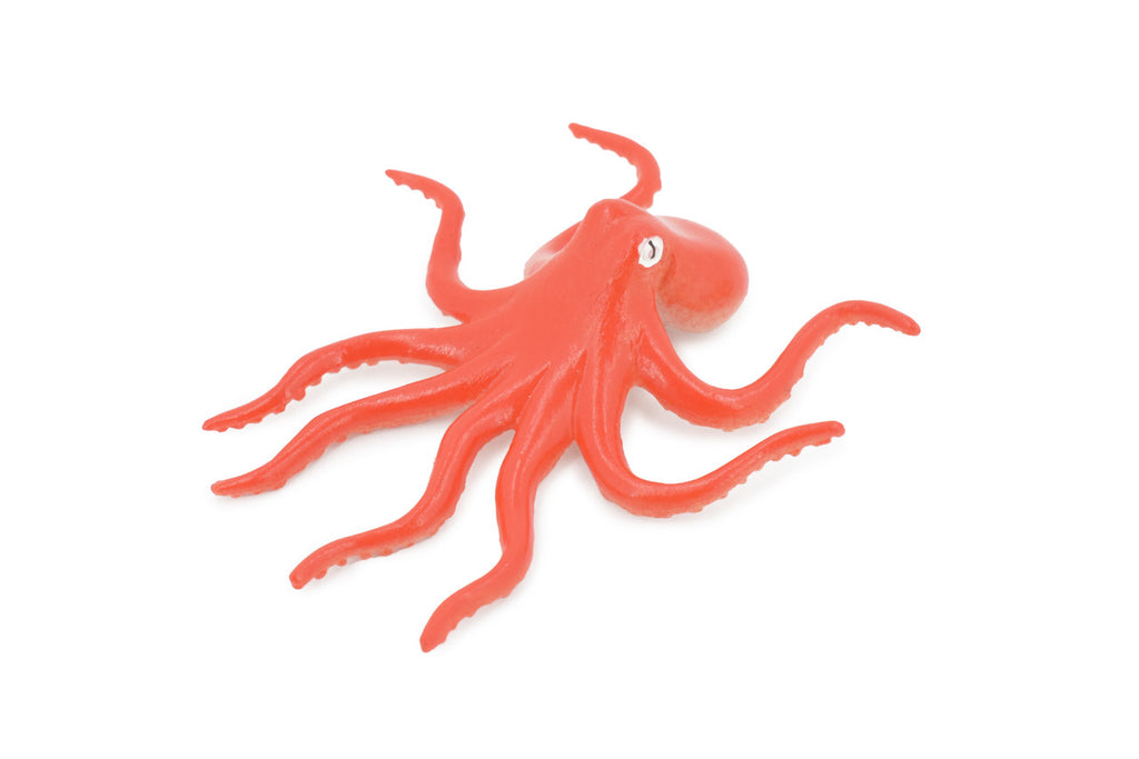 Octopus, Octopuses, Rubber, Octopodes, Educational, Realistic Hand Painted, Figure, Lifelike Figurine, Replica, Gift,       3 1/2"     F022 B23