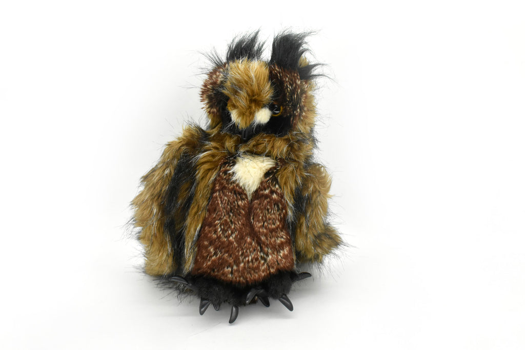 Great Horned Owl, Hand Puppet, Very Nice Plush Bird, Stuffed Animal, Educational, Realistic, Lifelike, Replica, Gift,      18" 