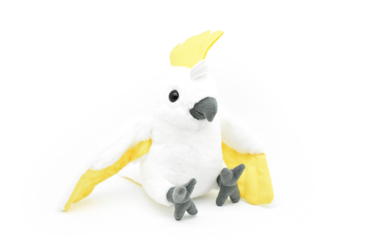 Cockatoo, Parrot, Sulphur Crested, Very Nice Plush Animal,    8"    F1840-B310