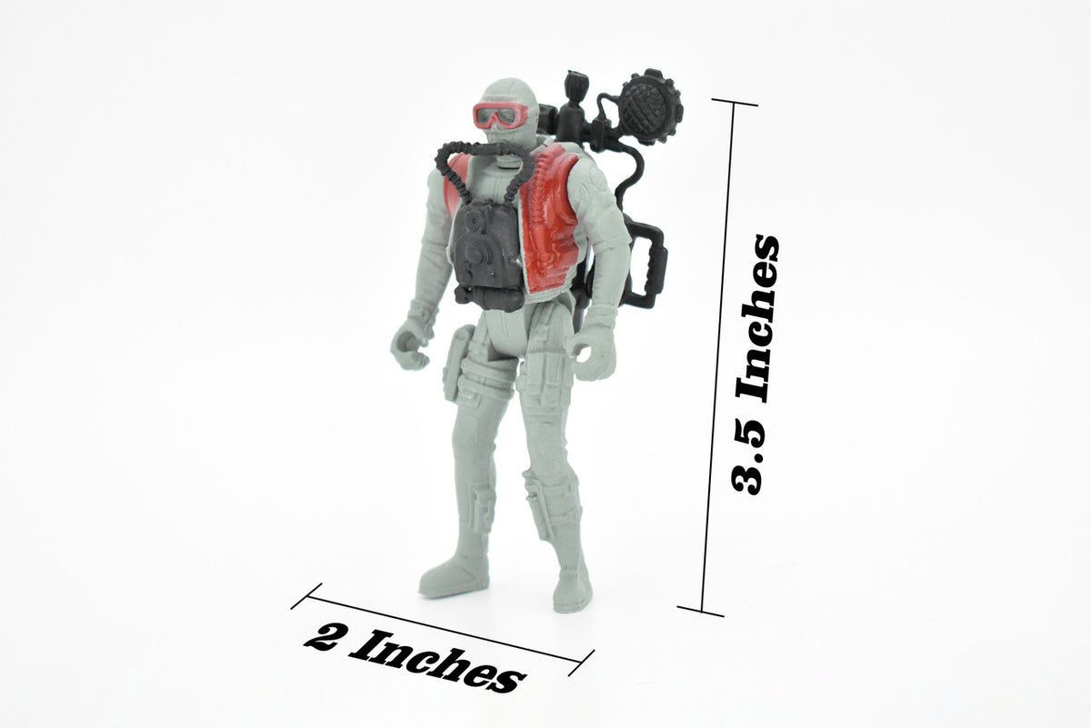 Scuba Diver, High Quality, Hand Painted, Plastic, Realistic, Model, Replica, Design, Divers, Diving, Toy, Kids, Educational, Gift,    4"     RI03 B250