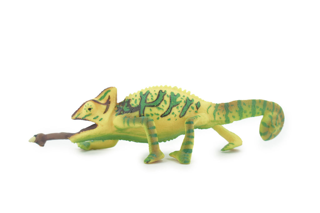 Lizard, Panther Chameleon, Museum Quality, Hand Painted, Realistic, Rubber, Reptile, Figure, Model, Toy, Kids, Educational, Gift,       5"       CH678 BB171