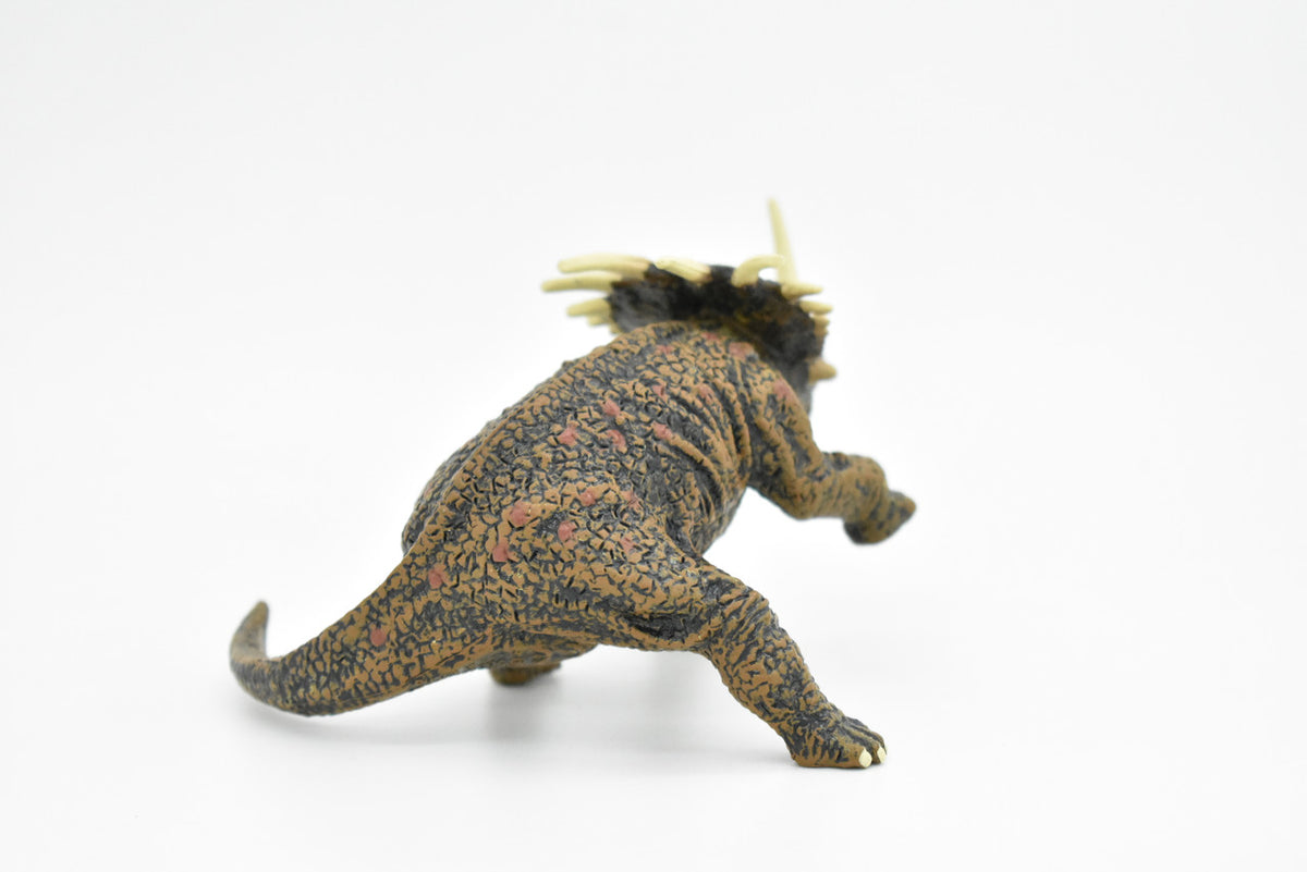 Styracosaurus Dinosaur,  Museum Quality Plastic Replica, Hand Painted Figurines      4"W x 2.5"H     F8001 B115