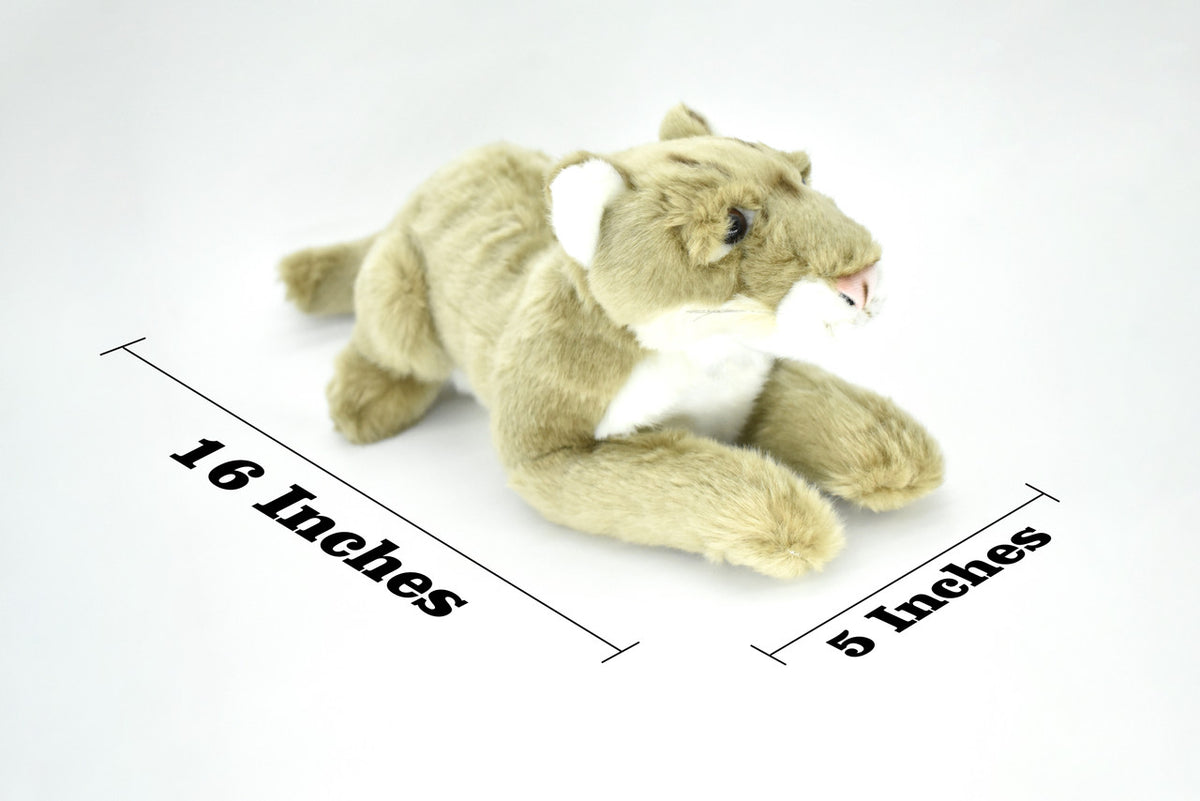 Mountain Lion, Cougar, Puma, Realistic, Lifelike, Stuffed, Soft, Toy, Educational, Animal, Kids, Gift, Very Nice Plush Animal        16"