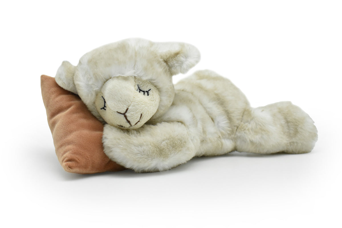 Sheep, Lamb with Pillow, Very Nice Plush, Stuffed Animal, Educational, Realistic Figure, Lifelike Model, Replica, Toy, Kids, 12 Inches.   