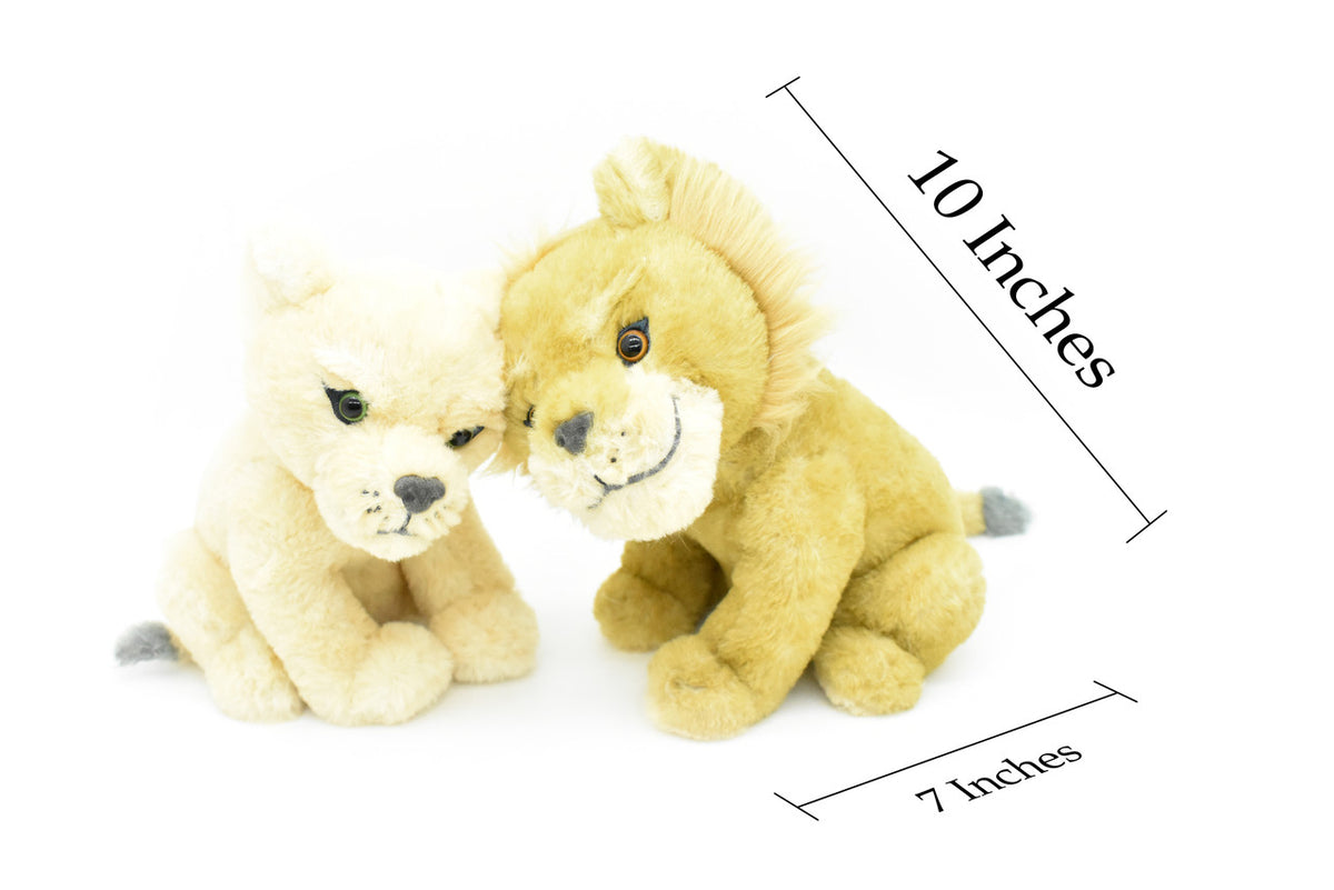 African lion Cubs, Male and Female Pair, Baby, Lion Cubs, Very nice Plush Animal, Soft, Realistic Toy Figure, Model, Replica, Kids, Educational,  10 Inches. 