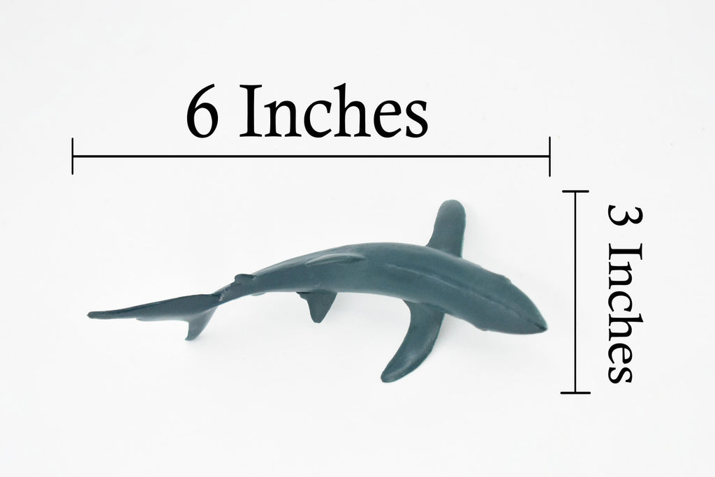 Blue Shark, Blue pointer, Museum Quality, Hand Painted, Educational, Rubber Fish, Diorama Model, Replica, Realistic Toy Figure, Kids,  6 Inches.