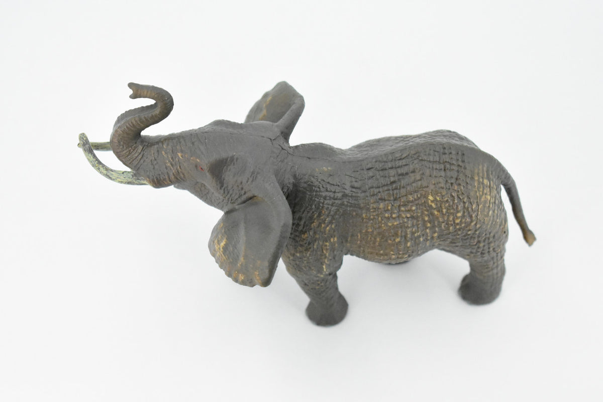 African Elephant, Female, Pachyderms, Museum Quality, Educational, Hand Painted, Rubber Animal, Diorama Model, Kids, Toys, 7 Inches. 