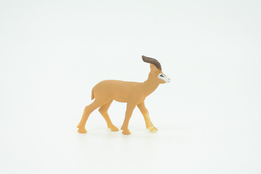 Gazelle, Antelope, Gazella, Hand Painted, Educational, Rubber Animal, Realistic Figure, Lifelike Model, Gift,    2"   SF24 B45