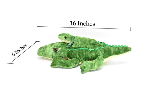 Alligator with Baby, Stuffed Reptile, Educational, Plush Realistic Figure, Lifelike Model, Replica, Gift,      16" 