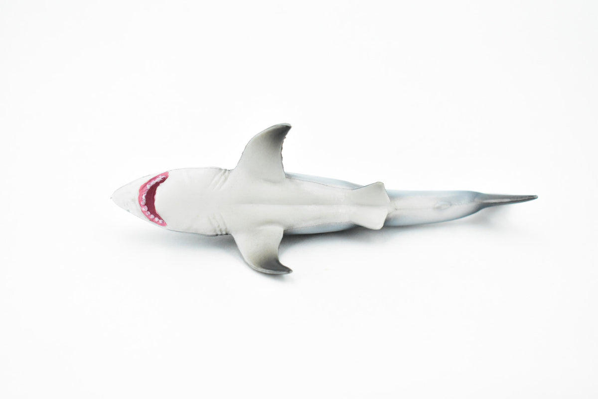 Great White, G.W. Shark, Museum Quality, Hand Painted, Educational, Rubber Fish, Diorama Model, Replica, Realistic Toy Figure, Kids, Gift,   5 Inches.   CH218 BB119