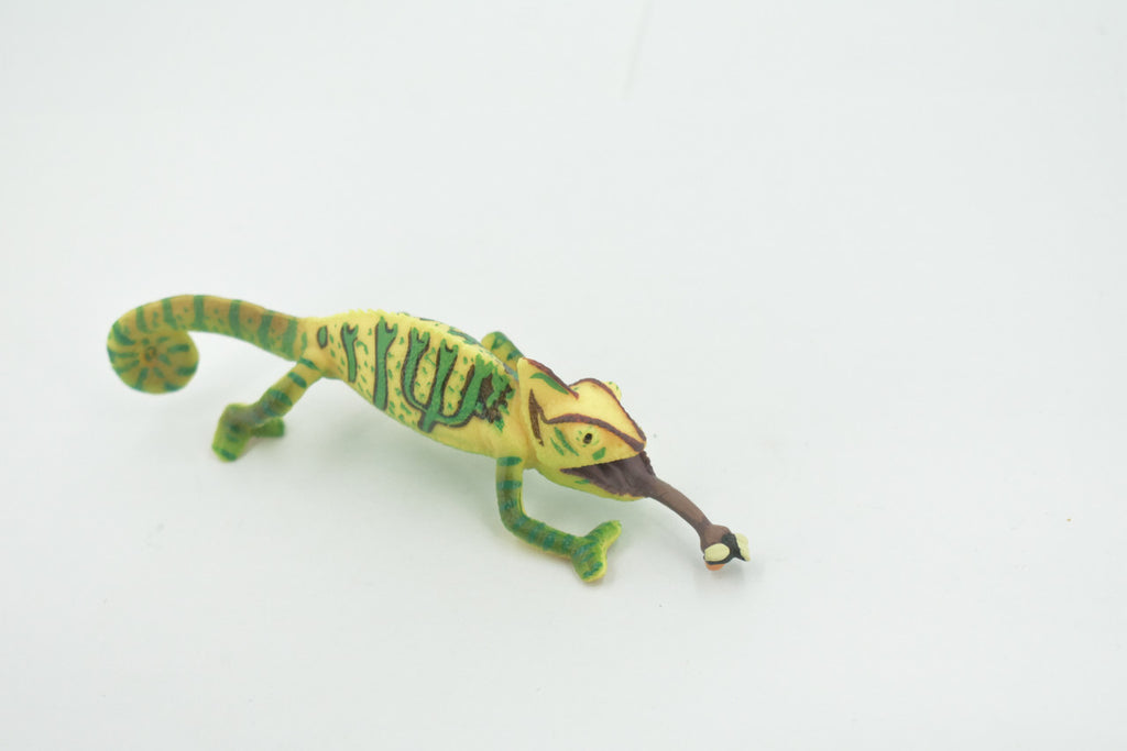 Lizard, Panther Chameleon, Museum Quality, Hand Painted, Realistic, Rubber, Reptile, Figure, Model, Toy, Kids, Educational, Gift,       5"       CH678 BB171