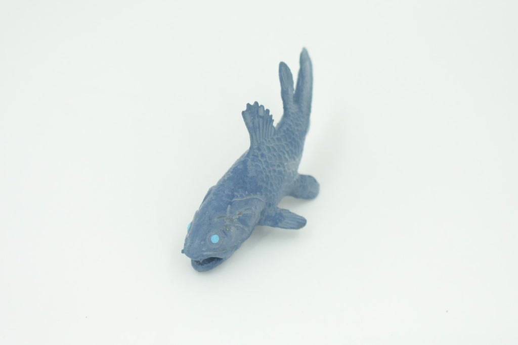 Coelacanth, Fish, Saltwater Fish, Rubber Fish, Hand Painted, Realistic, Figure, Model, Replica, Toy, Kids, Educational, Gift,     3"    F4233 B376