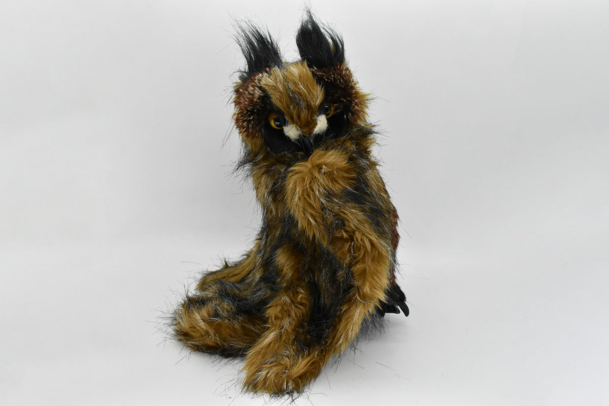 Great Horned Owl, Hand Puppet, Very Nice Plush Bird, Stuffed Animal, Educational, Realistic, Lifelike, Replica, Gift,      18"     F1042 B99