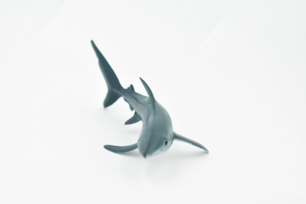 Blue Shark, Blue pointer, Museum Quality, Hand Painted, Educational, Rubber Fish, Diorama Model, Replica, Realistic Toy Figure, Kids,  6 Inches.