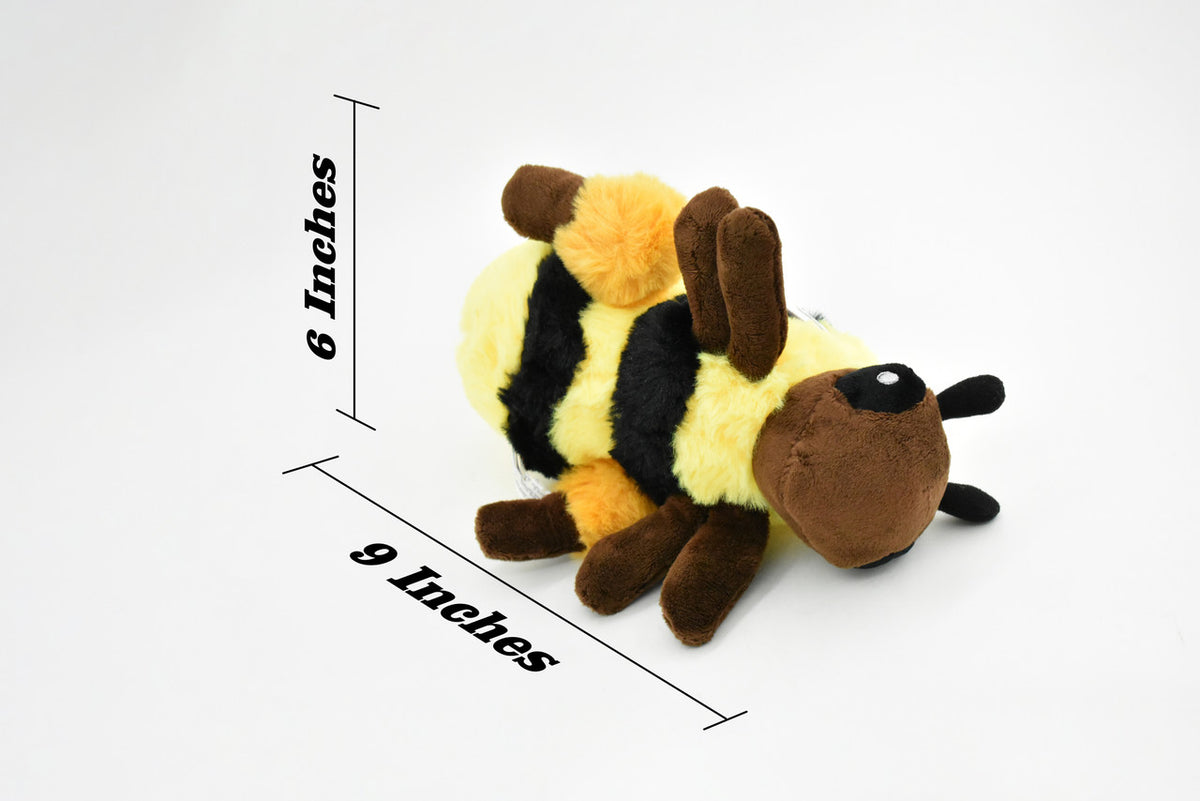 Bumblebee, Bumble Bee,  Stuffed Animal, Educational, Plush Realistic Figure, Lifelike Model, Replica, Gift,    9"     CWG60 B317