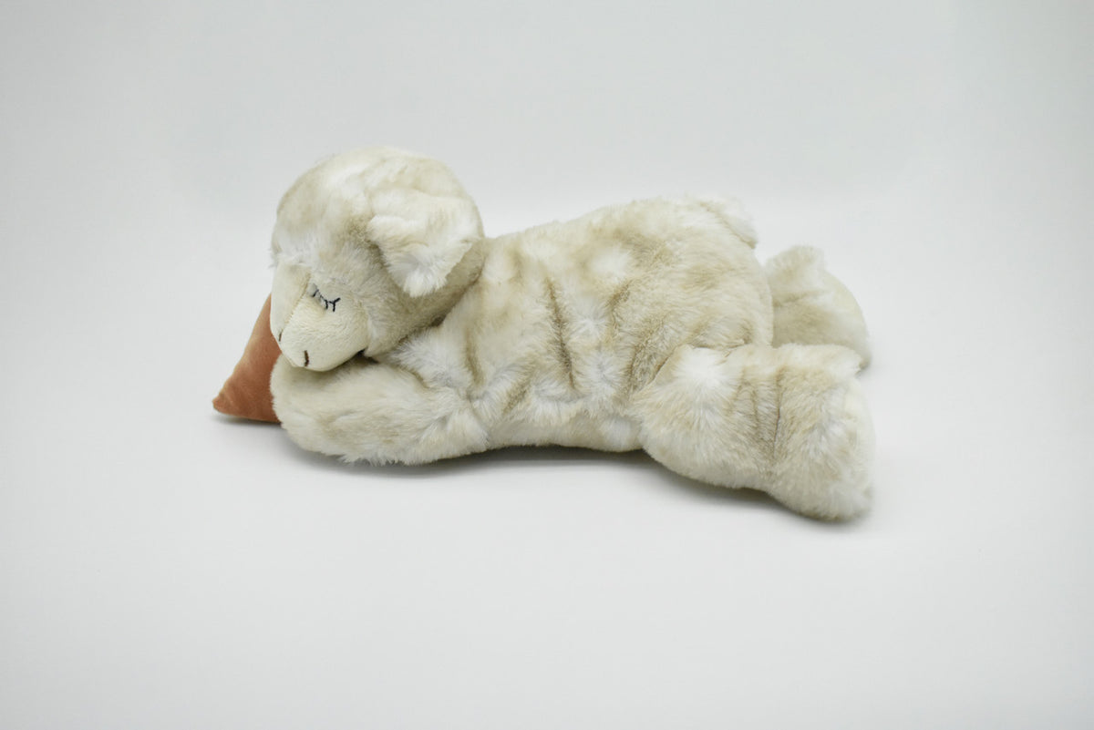 Sheep, Lamb with Pillow, Very Nice Plush, Stuffed Animal, Educational, Realistic Figure, Lifelike Model, Replica, Toy, Kids, Gift,       12 Inches.     CWG283 BB48