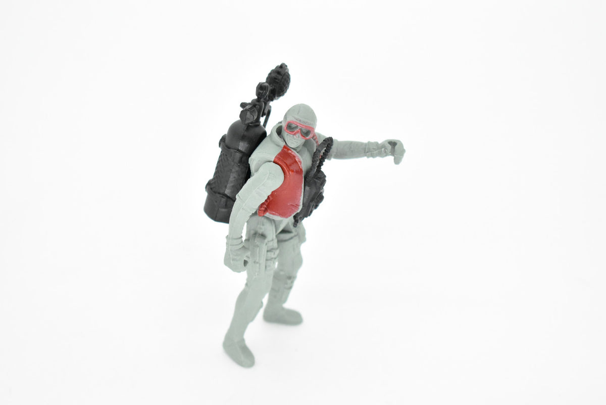 Scuba Diver, High Quality, Hand Painted, Plastic, Realistic, Model, Replica, Design, Divers, Diving, Toy, Kids, Educational, Gift,    4"     RI03 B250