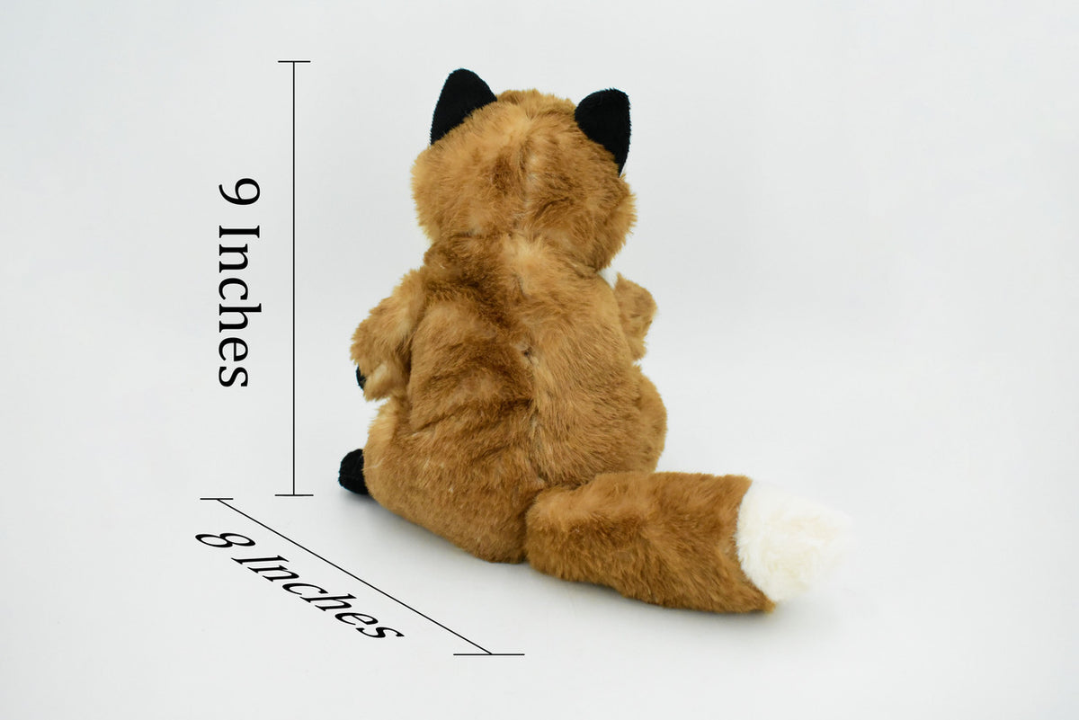 Red Fox, Canidae, Vulpes vulpes, Very Nice Plush, Stuffed Animal, Educational, Realistic Figure, Lifelike Model, Replica, Toy, Kids, Gift,       10 Inches.  