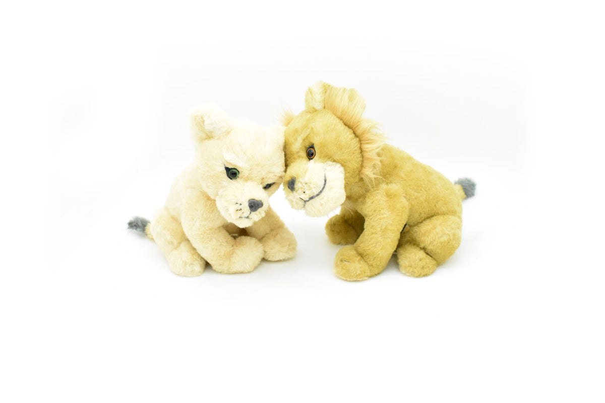 African lion Cubs, Male and Female Pair, Baby, Lion Cubs, Very nice Plush Animal, Soft, Realistic Toy Figure, Model, Replica, Kids, Educational,  10 Inches. 