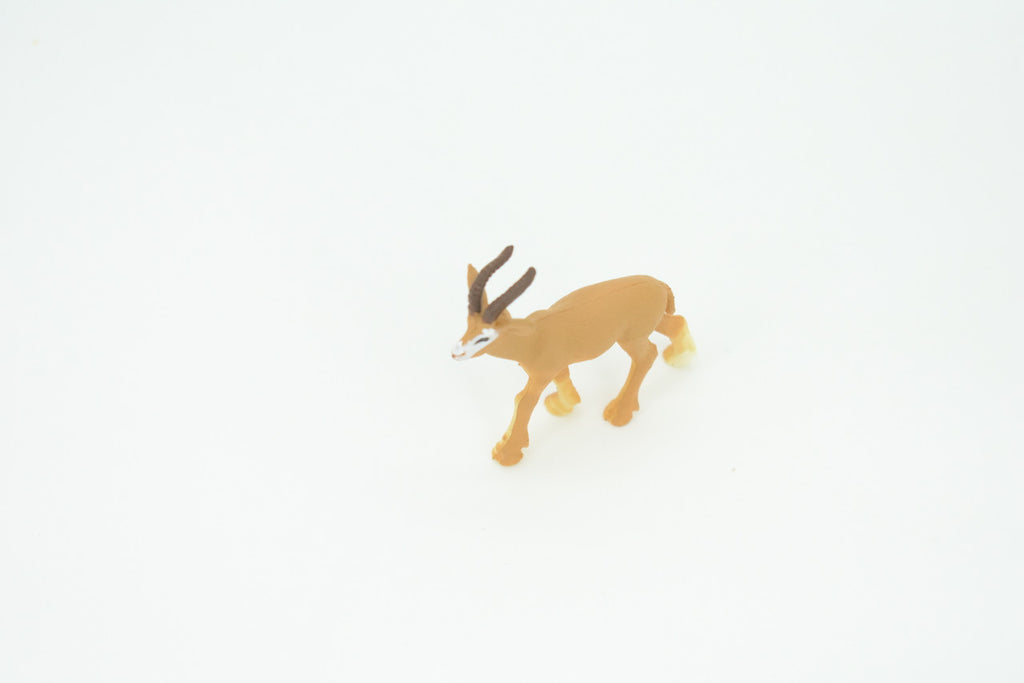 Gazelle, Antelope, Gazella, Hand Painted, Educational, Rubber Animal, Realistic Figure, Lifelike Model, Gift,    2"   SF24 B45